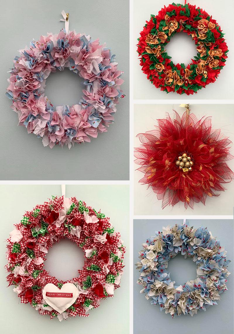 Seasonal Fabric wreaths